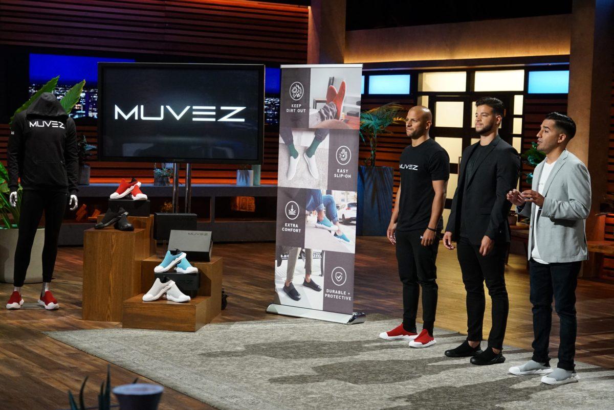 SHARK TANK - 1119 - A group of entrepreneurs from Belleville, New Jersey, introduce their footwear brand dedicated to reinventing the traditional house slipper into your favorite sneaker. A former Shark Tank entrepreneur from San Diego, California, returns to the tank, this time pitching his online mentoring program that helps high school students and their parents navigate the college admissions process. An entrepreneur from Los Angeles, California, helps you make your bed in a fraction of the time with her bedding product, while a golfer from Pasadena, California, provides a fresh new twist on sports fashion with his apparel line on Shark Tank, FRIDAY, APRIL 3 (8:00-9:01 p.m. EDT), on ABC. (ABC/Eric McCandless)
RYAN CRUZ, ERIC CRUZ, KEVIN ZAMORA