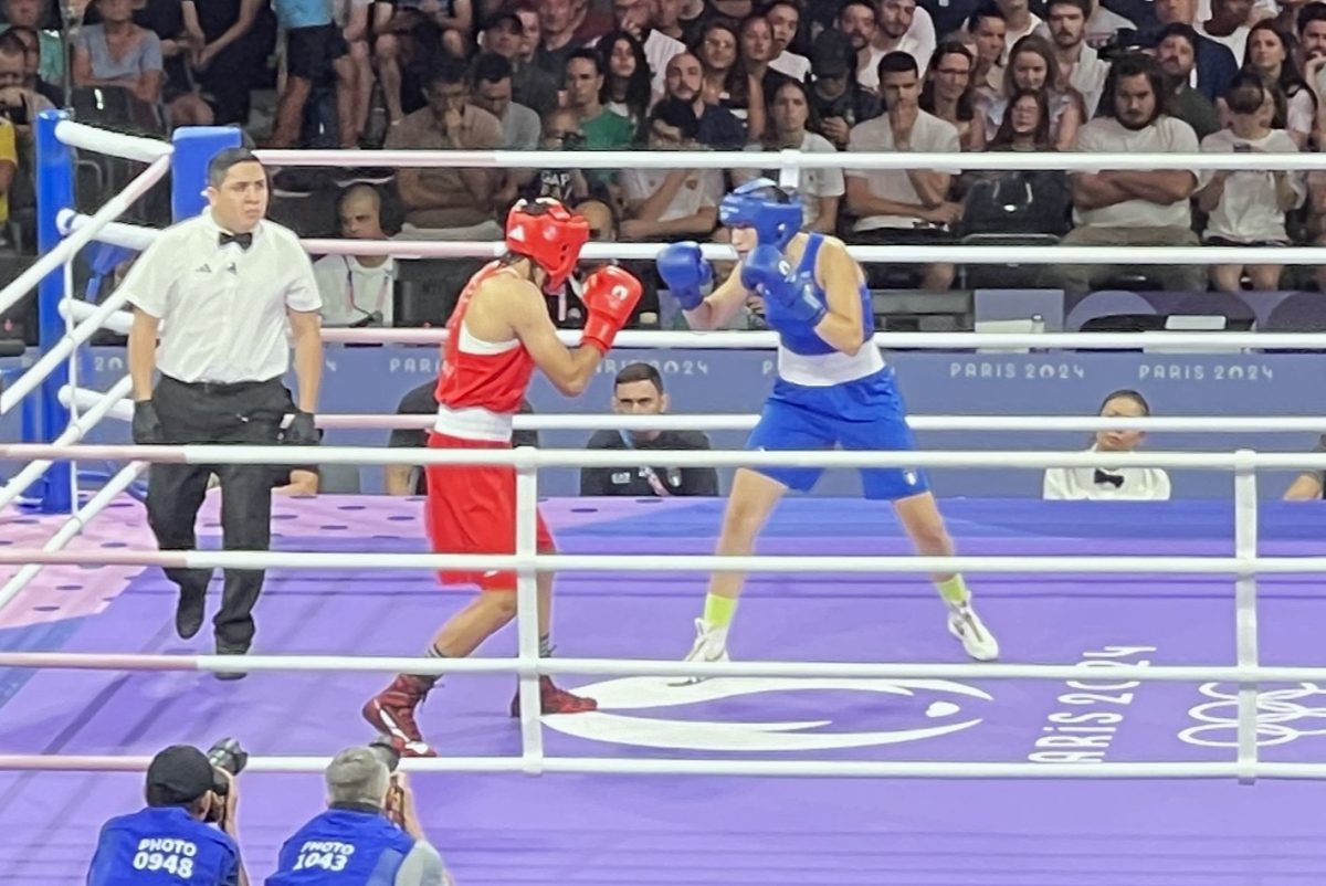 Français : Épreuve de boxe aux Jeux Olympiques 2024, arena Paris Nord, Villepinte en Seine-Saint-Denis, 1 August 2024 by Chabe01